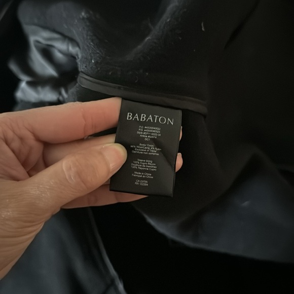 Black Babaton Wool Coat - Picture 6 of 7